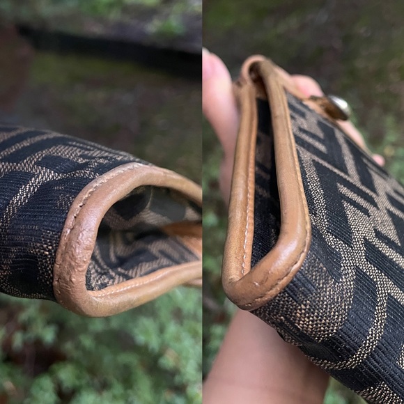 🧚Auth💖RARE💖 FENDI Zucca Zucchino Envelope Pochette Shoulder Clutch/Crossbody✨ - Picture 9 of 14